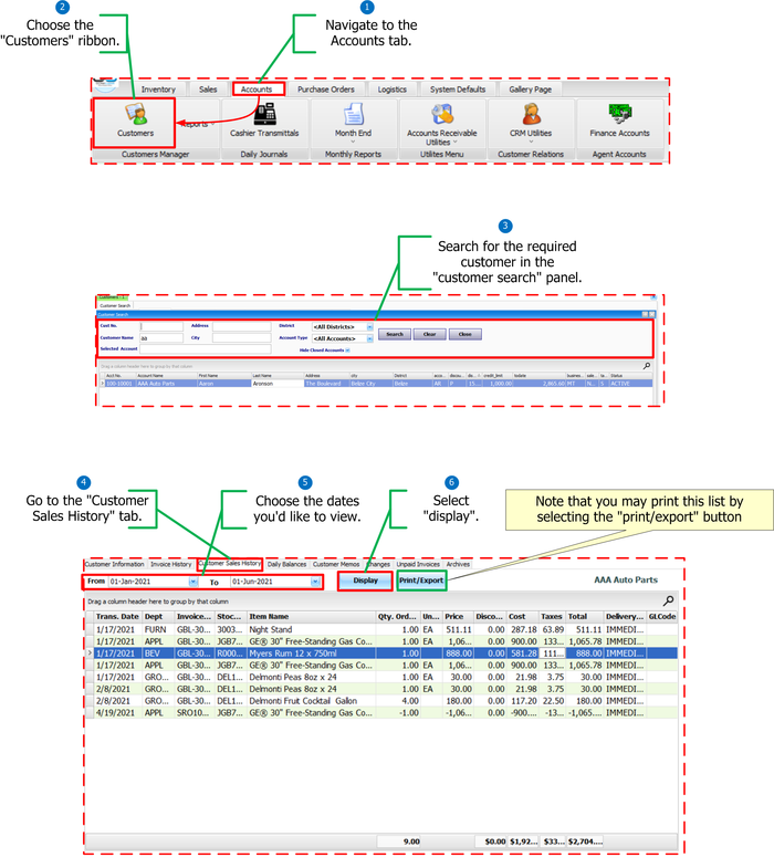 How to view a list of items purchased by the customer.png